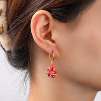 Daisy Drop Hoops &ndash; Orange