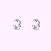 Chunky Hoops - Silver
