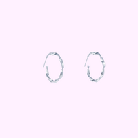 Twisted Hoops - Silver