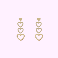 Cascading Hearts - Gold