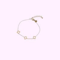 Clover Charm Bracelet - Gold