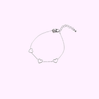 Triple Heart Bracelet - Silver