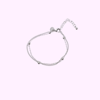 Double Chain Bracelet - Silver