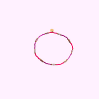 Serenity Beads Bracelet - Purple and Pink