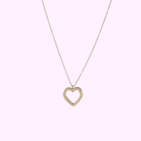 Braided Heart Necklace - Gold