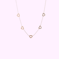 Heart Drop Necklace - Gold