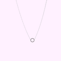 Minimal Circle Necklace - Silver