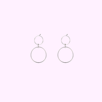 Doubles Rings Dangle - Silver