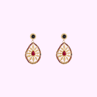 Pink Sun Earring - Gold and Pink