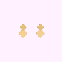 Double Clover Earring - Gold