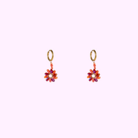 Daisy Drop Hoops &ndash; Orange