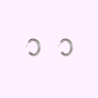 Chunky Snake Hoops &ndash; Silver
