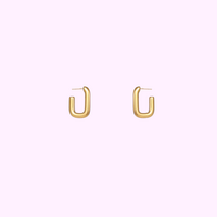 Bold Square Hoops &ndash; Gold