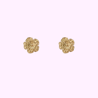 Bold Bloom Floral Studs &ndash; Gold