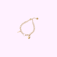 Locked in Love Bracelet &ndash; Gold