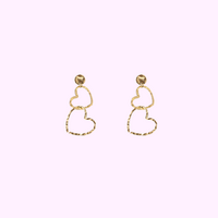 Heart Statement Earring - Gold