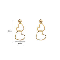 Heart Statement Earring - Gold