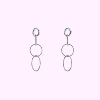Linked Essence Earring - Silver