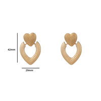 Falling Heart Earring - Gold