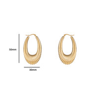 Bold Oval Hoop - Silver