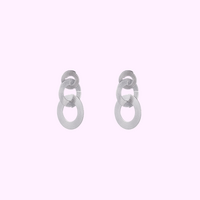 Triple Loop Earrings - Silver