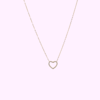 Sparkle Heart Necklace - Gold
