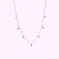 Diamond Dots Necklace - Gold