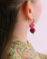 Big Pink Hearts - Gold and Pink