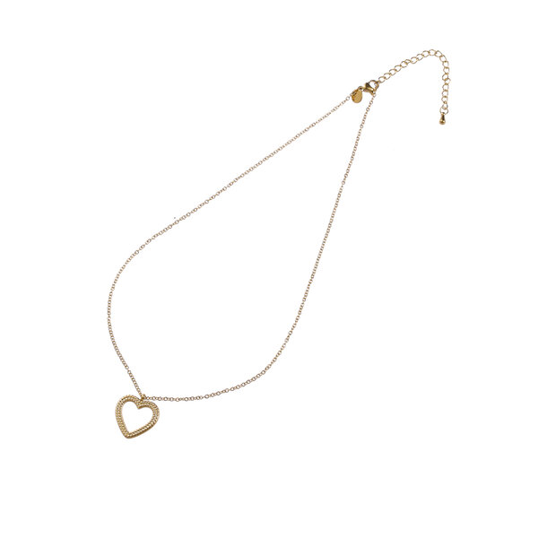 Braided Heart Necklace - Gold