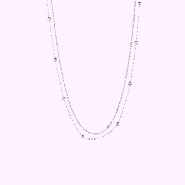 Layered Necklace - Silver