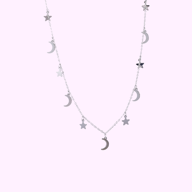 Celestial Charms Necklace - Silver