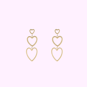 Triple Hearts - Gold