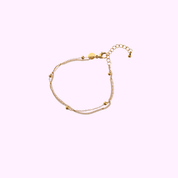 Double Chain Bracelet - Gold