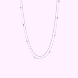 Layered Necklace - Silver