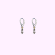 3 in a row Hoop - Silver and Terra