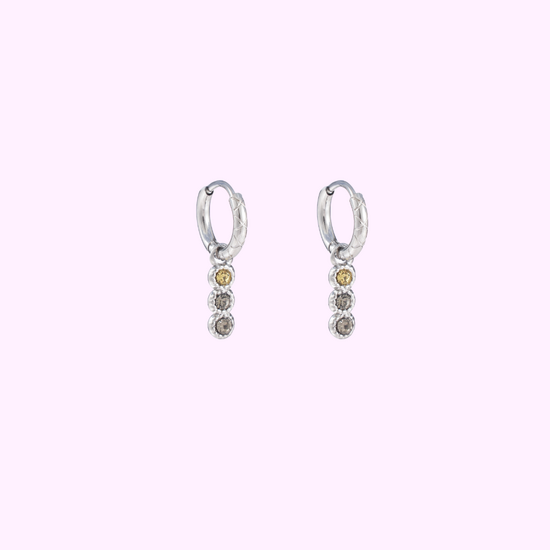 3 in a row Hoop - Silver and Terra