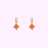 Stone Clover Hoop - Gold and Red