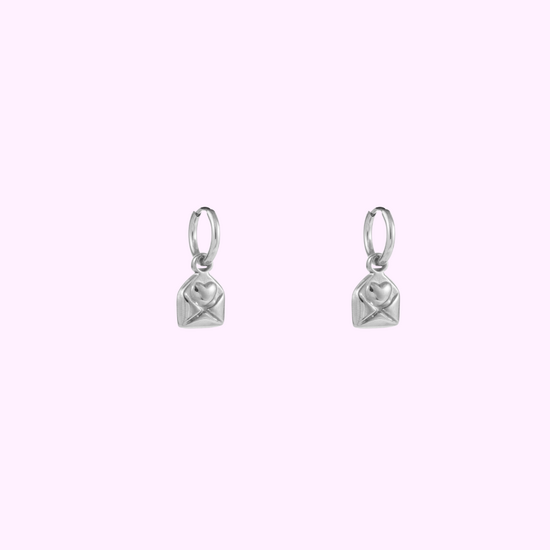 Love Letter Hoop - Silver