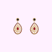Pink Sun Earring - Gold and Pink