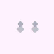 Double Clover Earring - Silver
