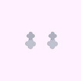 Double Clover Earring - Silver