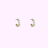 Clover Earring - Gold and Green