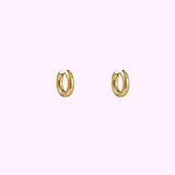 Cute Heart Hoop - Gold