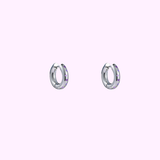 Cute Heart Hoop - Silver and Purple