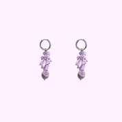 Summer Bunch Hoop - Silver and Purple