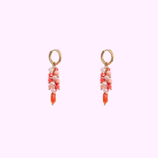 Summer Bunch Hoop - Gold and Red