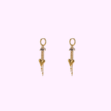Heart Drop Hoops – Black