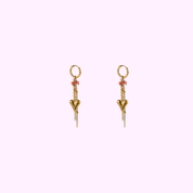 Heart Drop Hoops – Orange