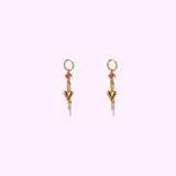 Heart Drop Hoops – Orange