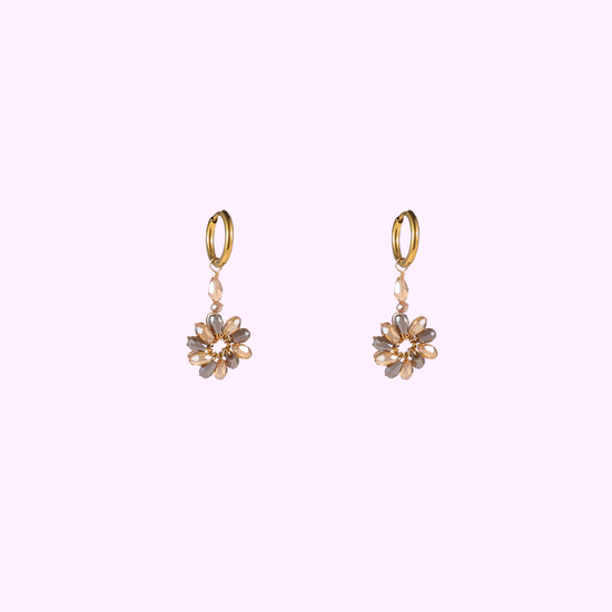 Daisy Drop Hoops – Champagne